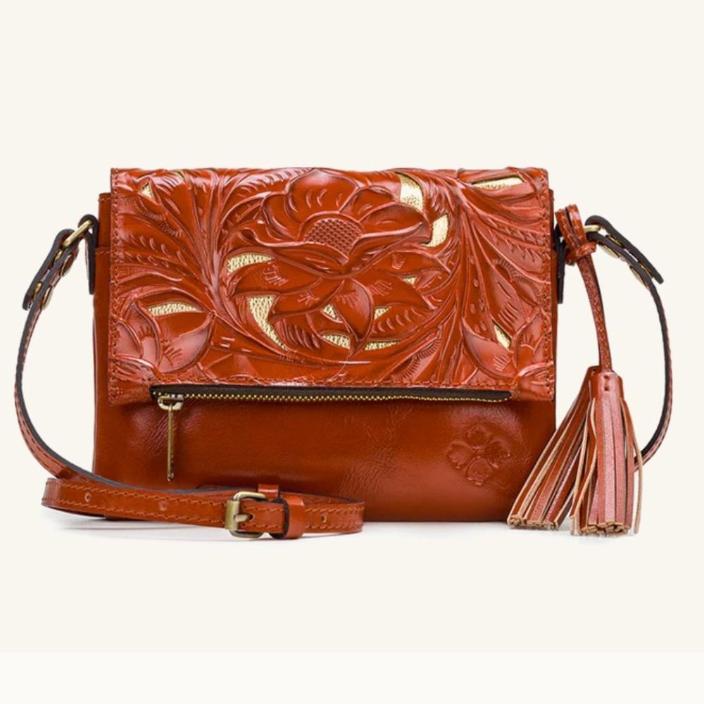 Patricia Nash Corfu Crossbody Cutout Tooled
